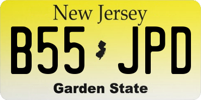NJ license plate B55JPD