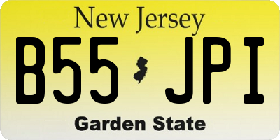 NJ license plate B55JPI