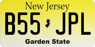 NJ license plate B55JPL