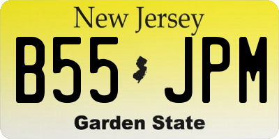 NJ license plate B55JPM