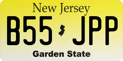 NJ license plate B55JPP