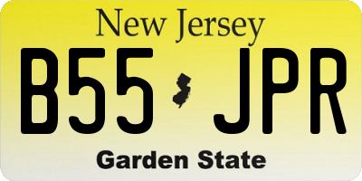 NJ license plate B55JPR