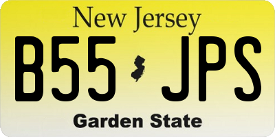 NJ license plate B55JPS