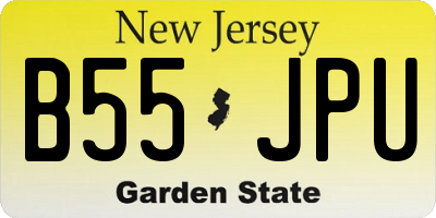 NJ license plate B55JPU