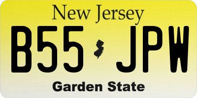 NJ license plate B55JPW