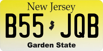 NJ license plate B55JQB