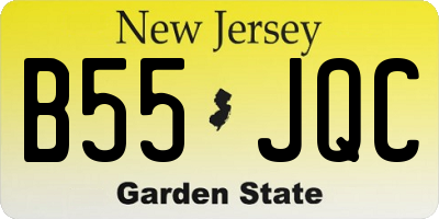 NJ license plate B55JQC