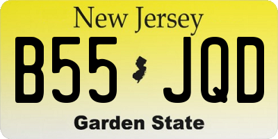 NJ license plate B55JQD
