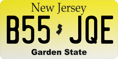 NJ license plate B55JQE