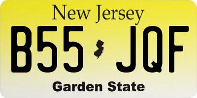 NJ license plate B55JQF