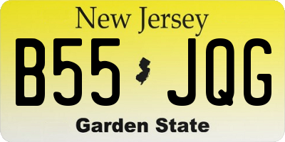 NJ license plate B55JQG