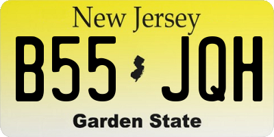 NJ license plate B55JQH