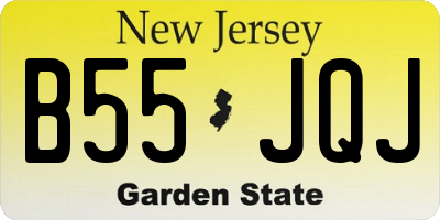 NJ license plate B55JQJ