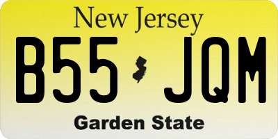 NJ license plate B55JQM