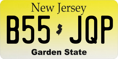 NJ license plate B55JQP