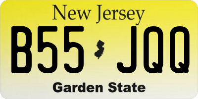 NJ license plate B55JQQ
