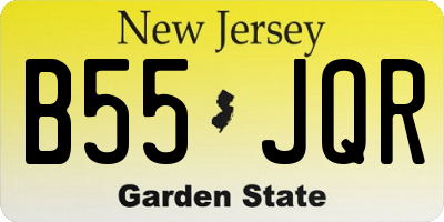 NJ license plate B55JQR