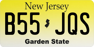 NJ license plate B55JQS
