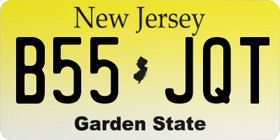 NJ license plate B55JQT