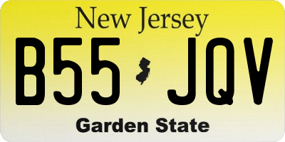 NJ license plate B55JQV