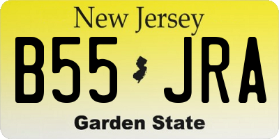 NJ license plate B55JRA