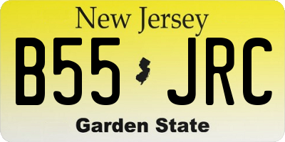 NJ license plate B55JRC