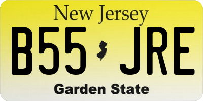 NJ license plate B55JRE