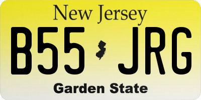 NJ license plate B55JRG