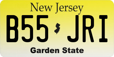 NJ license plate B55JRI