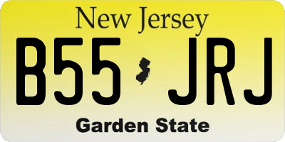 NJ license plate B55JRJ