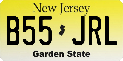 NJ license plate B55JRL