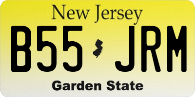 NJ license plate B55JRM