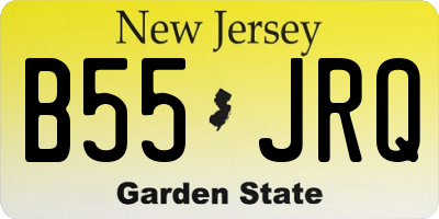 NJ license plate B55JRQ