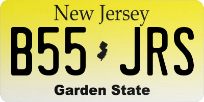 NJ license plate B55JRS