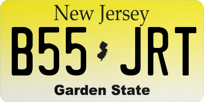 NJ license plate B55JRT