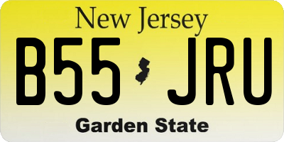 NJ license plate B55JRU