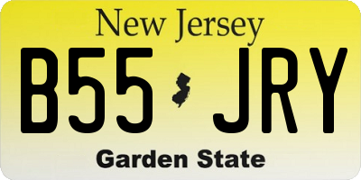 NJ license plate B55JRY