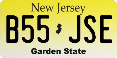 NJ license plate B55JSE