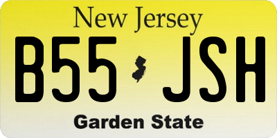 NJ license plate B55JSH