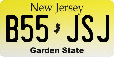NJ license plate B55JSJ