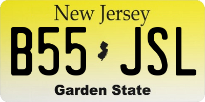 NJ license plate B55JSL