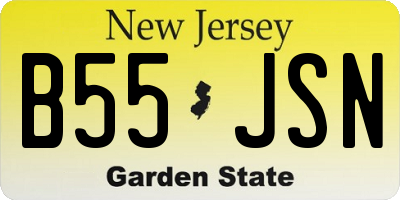 NJ license plate B55JSN