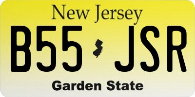 NJ license plate B55JSR
