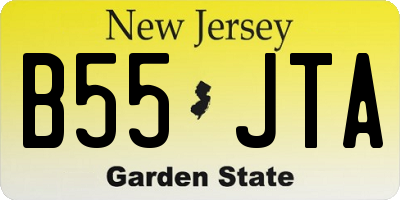 NJ license plate B55JTA
