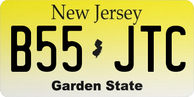 NJ license plate B55JTC