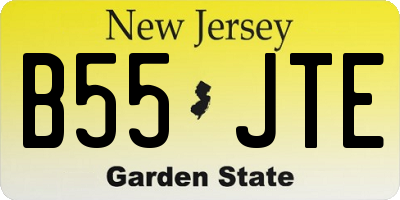 NJ license plate B55JTE
