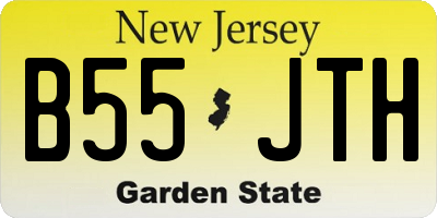 NJ license plate B55JTH