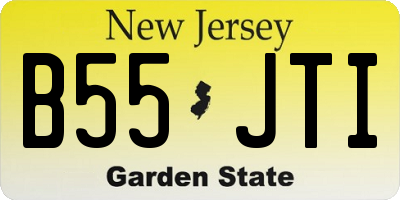 NJ license plate B55JTI