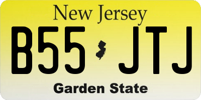 NJ license plate B55JTJ