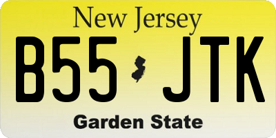 NJ license plate B55JTK